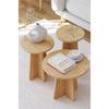 Mushroom 3 Piece Nesting Table Scandinavian Style - Sapphire Oak