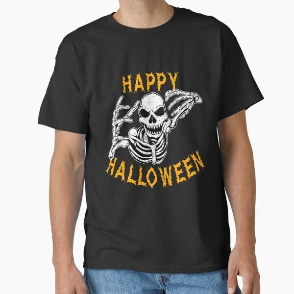 Creepy Skeleton Halloween Holiday T shirt T-Shirt S разноцветный