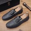 Doudou Shoes Men's New Business Casual Leather Shoes One Foot Lazy Shoes High-end