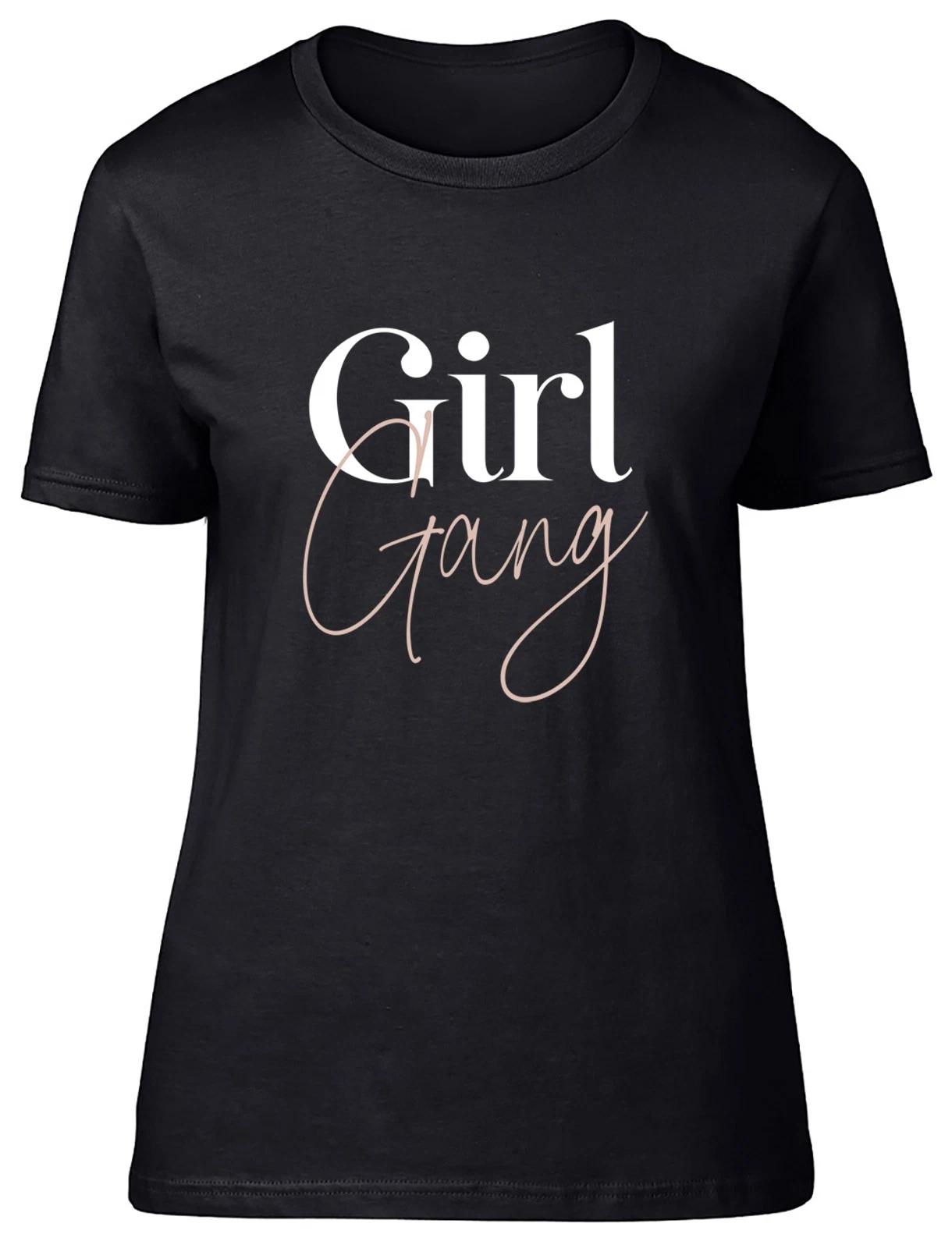Girl Gang Fitted Womens Ladies T Shirt XXXXL