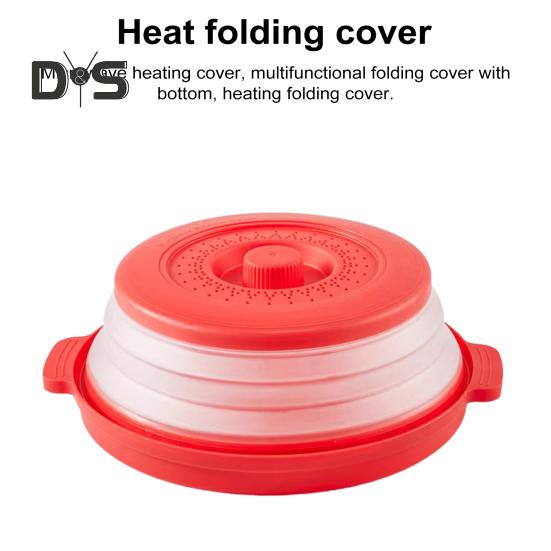 Microwave Splatter Cover BPA-Free Dishwasher-Safe Vented Heated Folding Lid Food Plate Guard with Hook Hole for Microwave Oven And Dishwasher