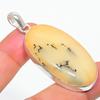 Dendrite Opal Gemstone Handmade 925 Steling Silver Jewelry Pendant 2.36" AP-17330