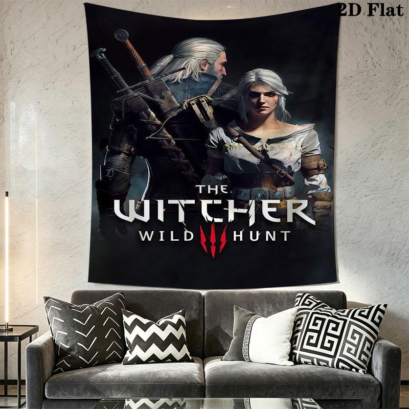 Witcher Wall Hanging Printed Fabric Blanket Decorative Tapestries for Bedroom Living Room Home Decor