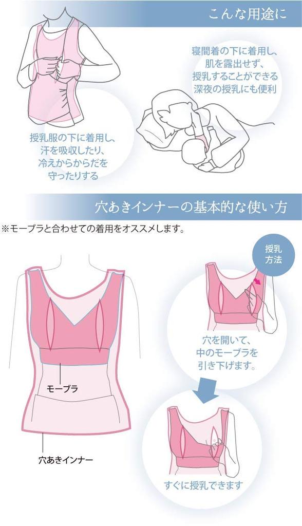 Camisola Simple Perforada Mohouse Ropa Interior de Lactancia con Abertura para Lactancia Ropa de Lactancia (Carbón)