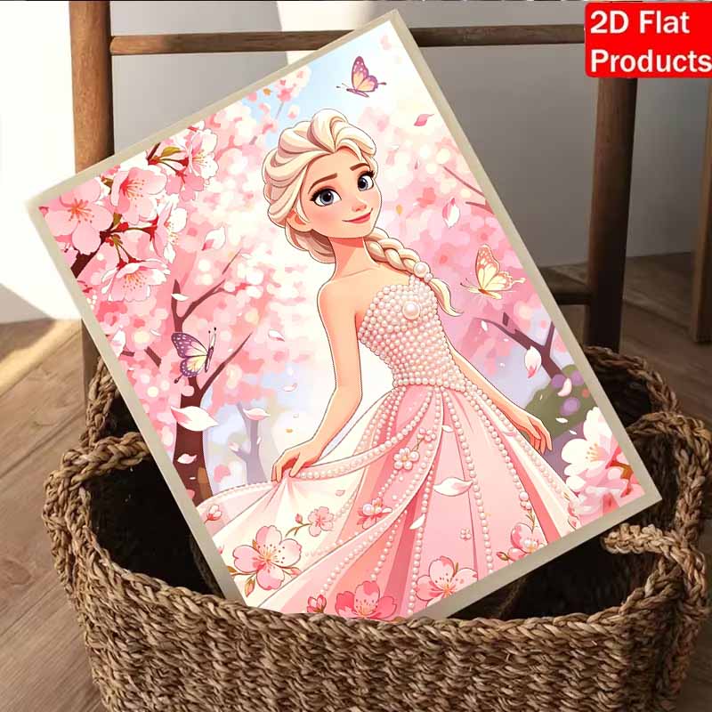 Disney DIY Pearl Art Painting Frozen Elsa Home Wall Decoration Pearl Gemstone Painting Pictures Crafts Home Decoration