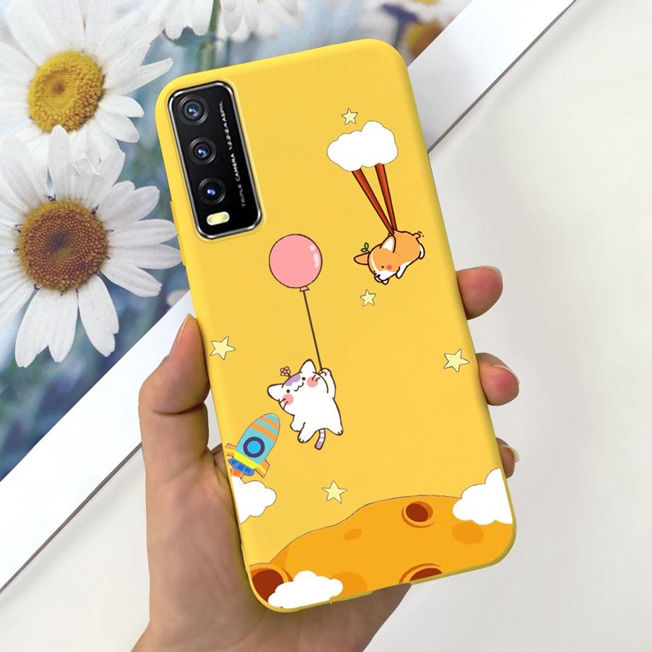 For Vivo V2027 Vivo V2028 Phone Case Space Man Moon Night Cartoon Soft Silicone Bumper Funda For Vivo Y11s Y12s Y20 Y20i Y20s