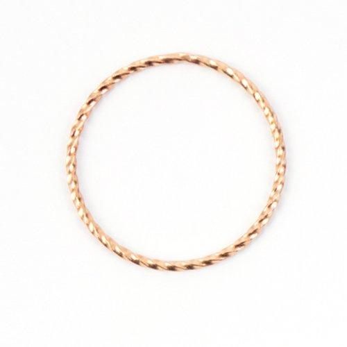 Glory_Arden [Unisex] Surgical Steel Daily Twisted Rose Gold Matte Ring / Gtr-002-1