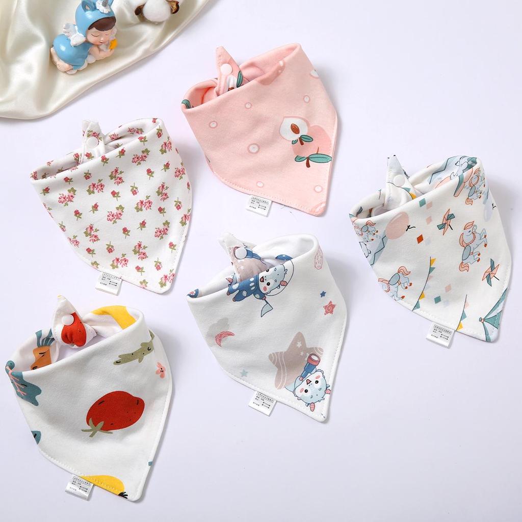 Pure Cotton Baby Triangle Bibs & Scarves for Boys and Girls