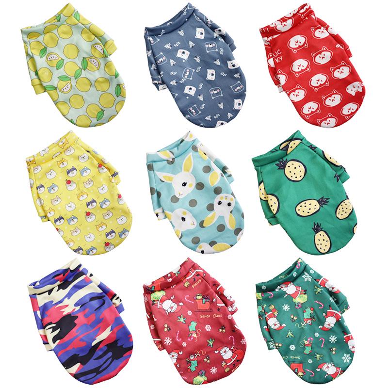 Suéter de Pelúcia com Estampa de Desenho Animado para Animais de Estimação de Duas Pernas para Cães e Gatos - Primavera ao Inverno