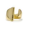 Ring - LUXENTER - Alphabet Letter I - 18k Gold Plated - Adjustable Size - White Zirconia