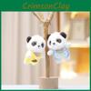 Cute Keychain Panda Cartoon Girl Backpack Decoration Hanging Plush Doll Gift