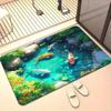 3D Hollow Illusion Bathroom Floor Mat Washbasin Bathtub Side Anti Slip Absorbent Rug Porch Entrance Exquisite Anti Slip Mat