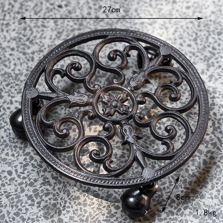 European Cast Iron Double-Layer Flower Stand