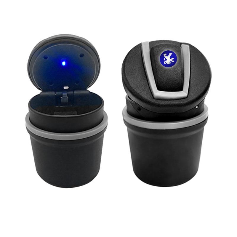 Portable LED Automatic Blue Light Indicator Ashtray Car Accessories For Peugeot 308 408 508 RCZ 208 3008 2008 206 207 108 406 407 408 206 207 306 307