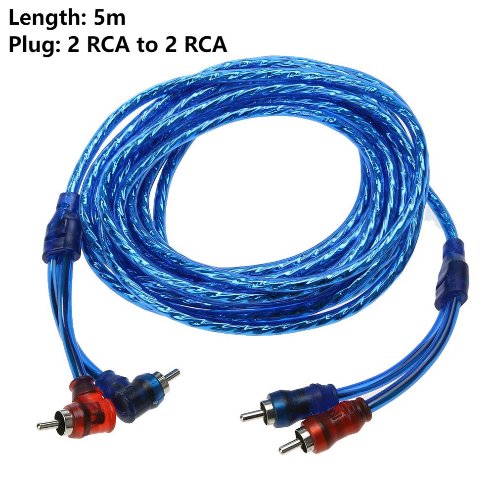 1500W Car Audio Speakers Wiring Kit 18GA RCA Car Subwoofer Power Amplifier Wiring Speaker Installation Line for Car Modification