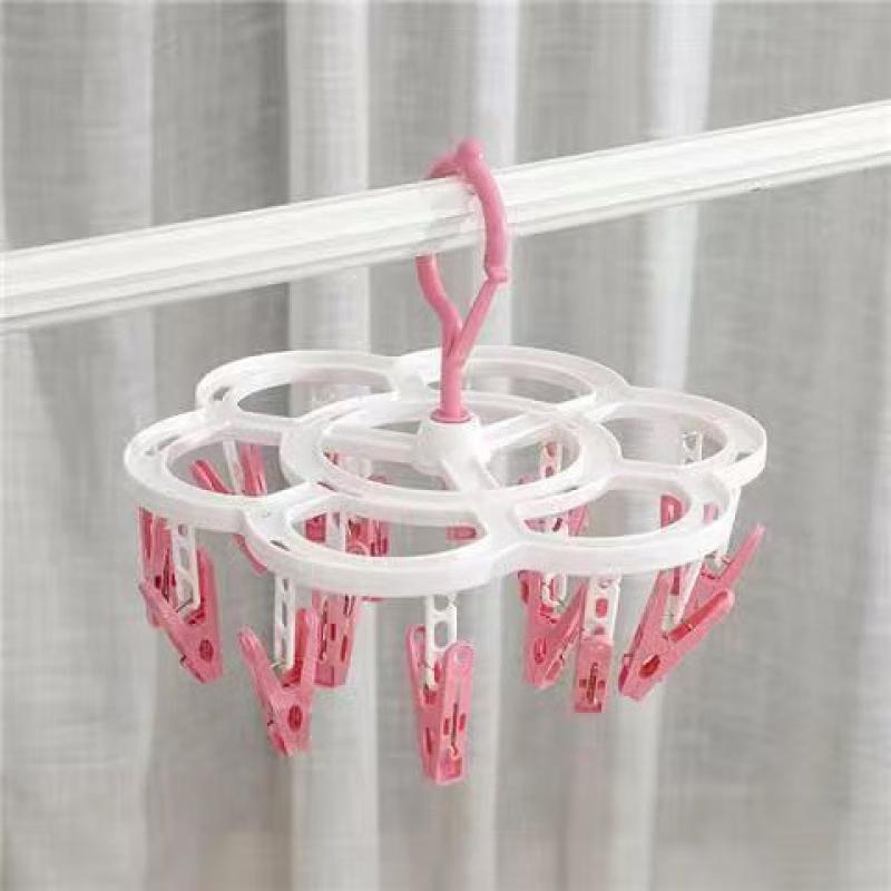 Multi-Clip Clothes Drying Hanger