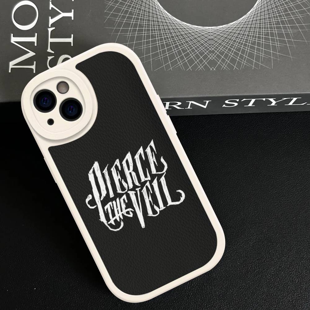 Custodia per Telefono P-Pierce The Veil Band per iPhone 16 15 14 13 12 11 Pro Max Plus Copertura in Pelle Antiurto