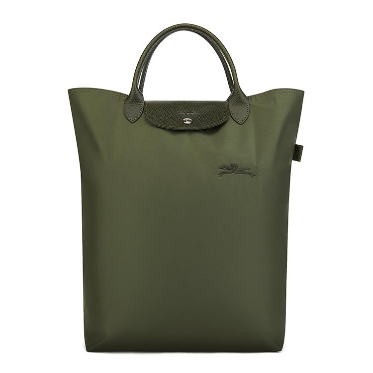 

Longchamp Le Pliage Green Logo Embroidered Flap Tote Bag Women Tote Forest-Green 10168919479 Basic Set (Bag)