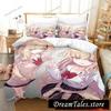 Azur Lane Luxury Bedding Set Japan Anime Cartoon Duvet Cover Set Comforter Bedspread Linen Twin Single Size Printed Home Textile