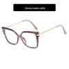 2023 Trendy TR90 Anti-Blue Light Cross Metal Square Glasses Frame - Celebrity Street Style