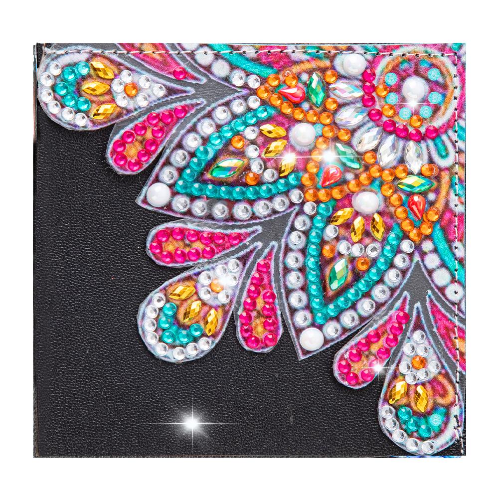 5D Seitenlesezeichen Leder Dreieck DIY Diamantmalerei Ecklesezeichen Kunsthandwerk Diamantkunst Lesezeichen für Zuhause Büro Schule