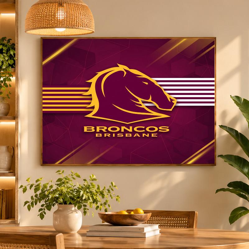 5D Diamond Painting Brisbane Broncos DIY Full Drill Diamond Art Kit Home Decoration