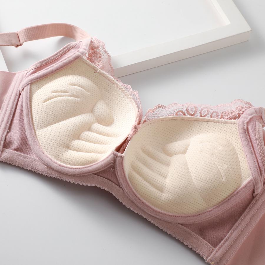 Ultra-Thick 8CM Cup Anti-Sagging Bra for Small Chest - Women's Gathered & Adjustable Design