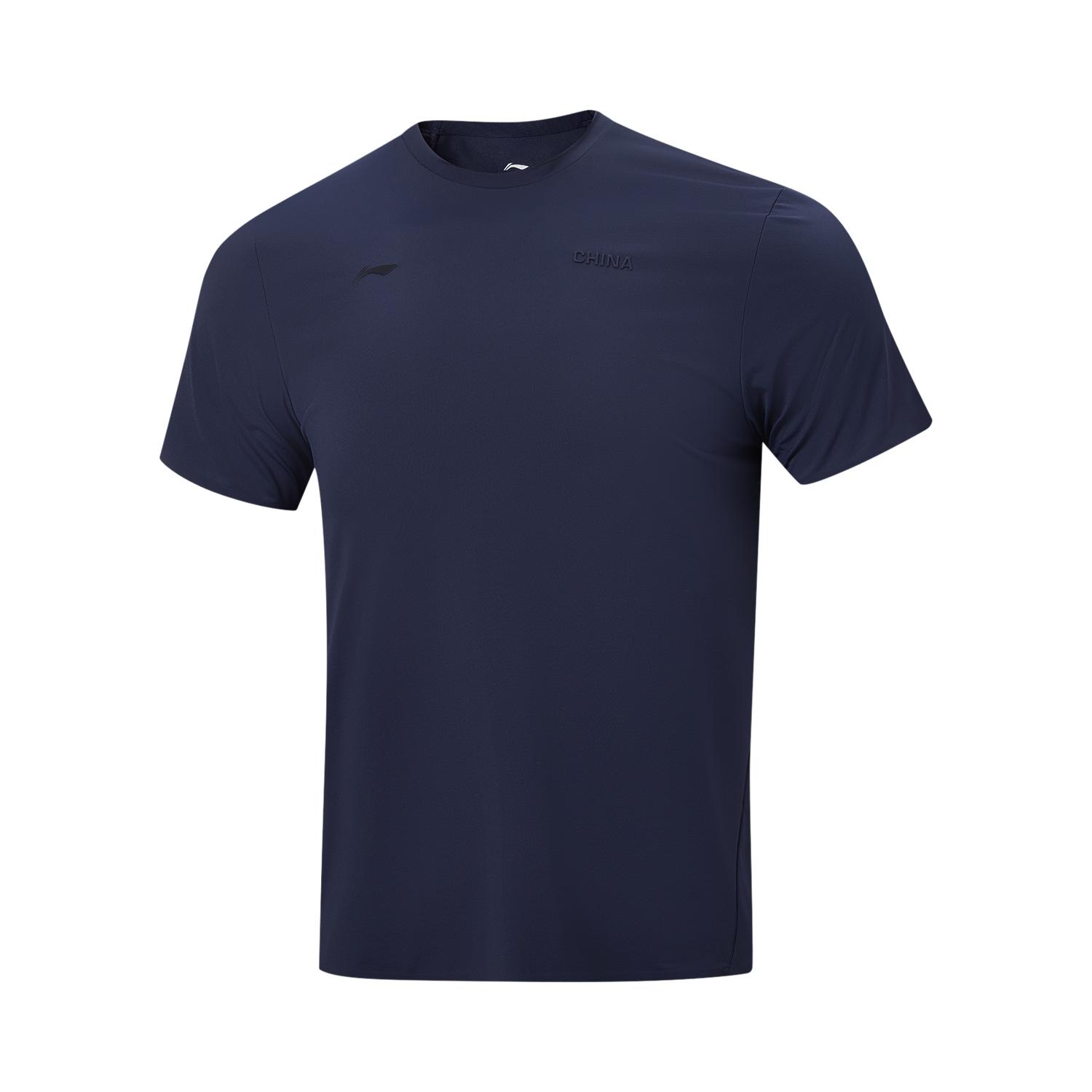 Li Ning Honor Gold Logo | T Shirt Men s Ink Blue ATSW697-5 3XL
