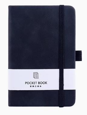 High Quality Custom A5/A6/A7 Notebook New Arrival  Office Journal PU Leather Hardcover with Elastic Band Pocket Diary