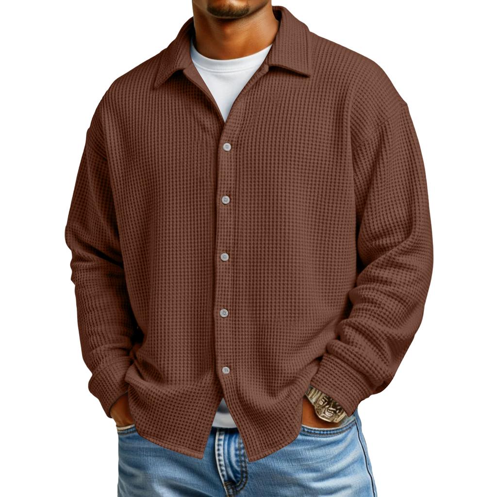 Men's Casual Button-Down Long-Sleeve Shirt