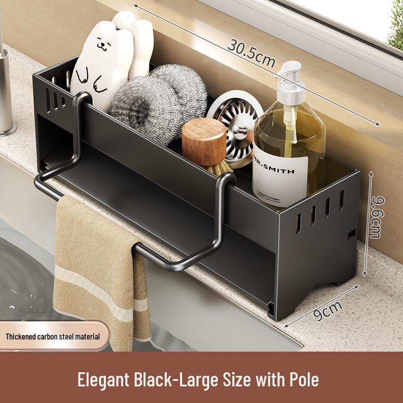 Multifunctional Kitchen Organizer for Dishcloths, Scouring Pads, Sponges, and Steel Wool Storage.