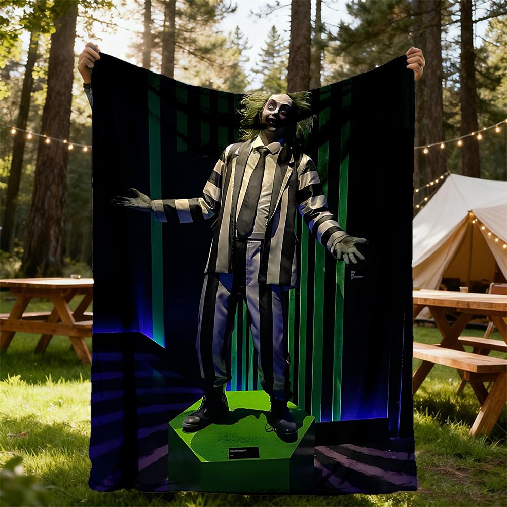 

1PC Beetlejuice Outdoor Blanket Lightweight Flannel, Soft & Warm, All-Season Use for Sofa, Outdoor068 130x150cm
