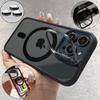 Metallhalter Handyhülle Für iPhone 17 16 15 14 13 12 11 Pro Max Plus Air Für Magsafe Transparent Magnetisch Linsenschutzhülle