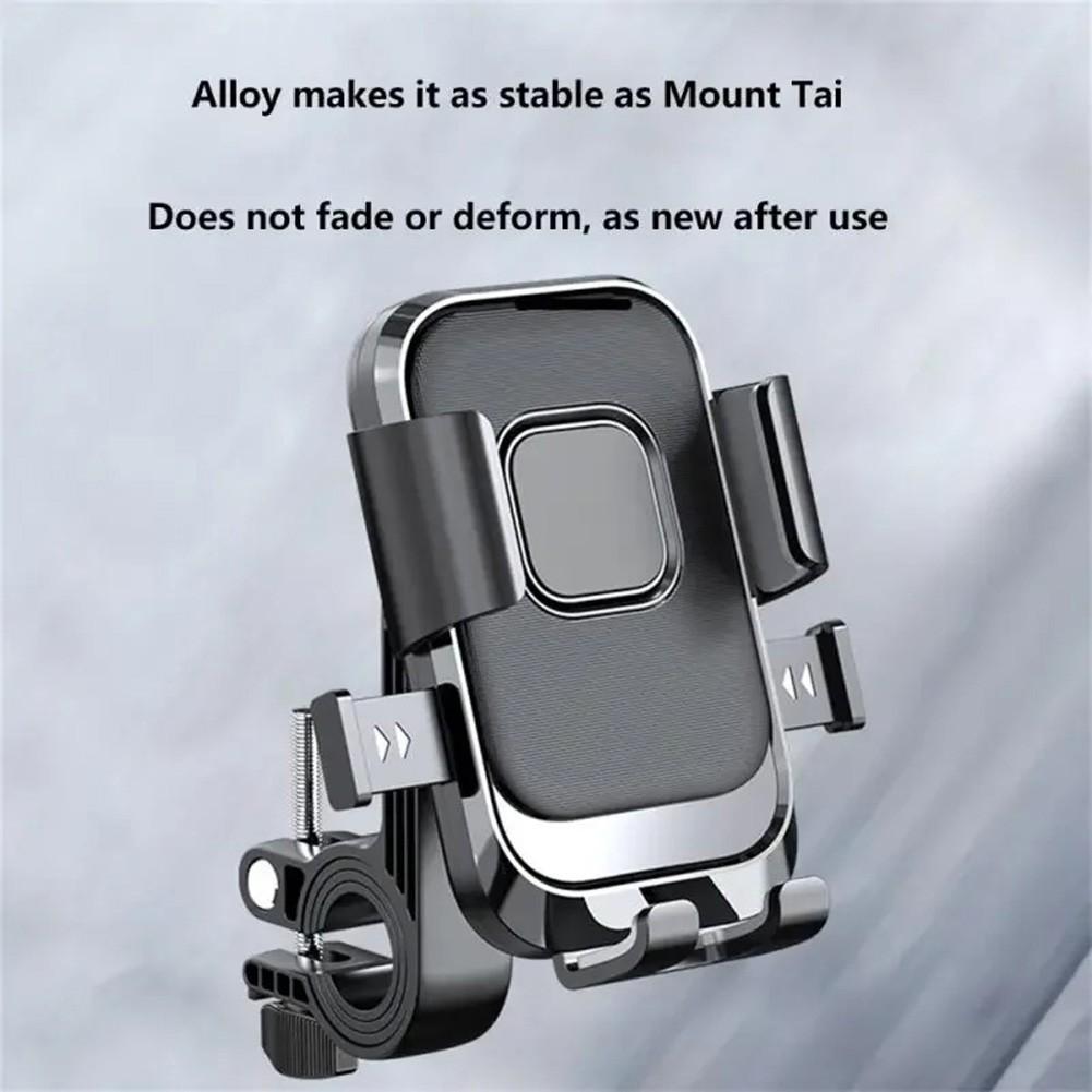 Motorcycle Phone Mount with Alloy ABS Build and Shock Absorption Technology