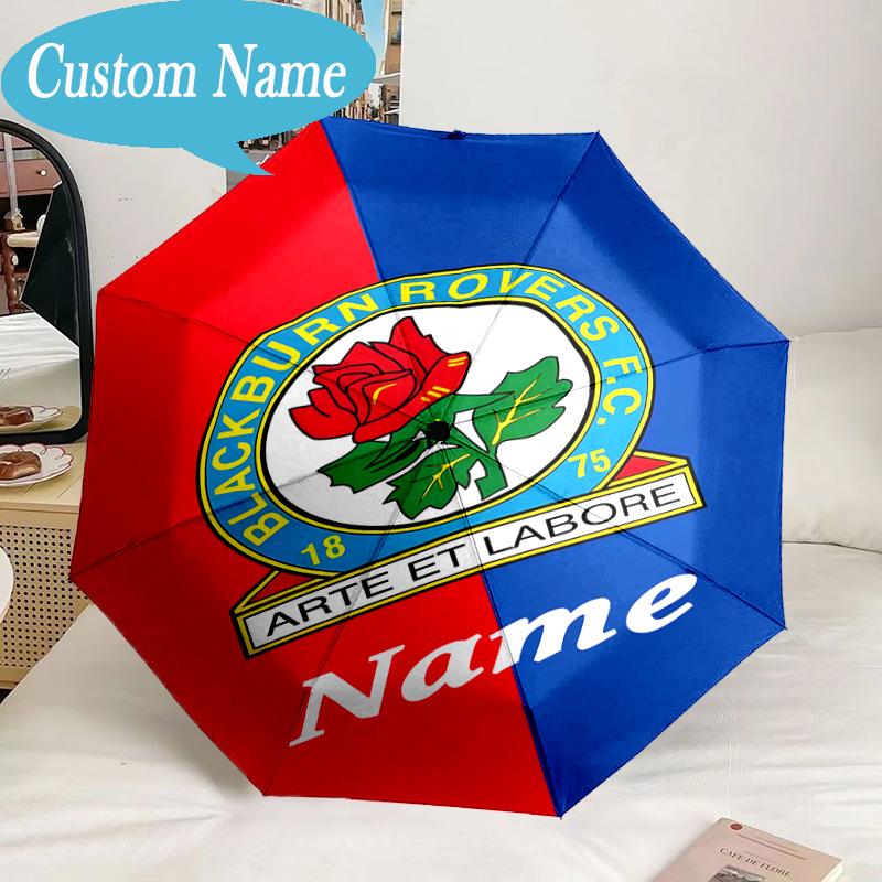 Custom Name Umbrella Rovers Crest Print Umbrella 8-Frame for Travel, Camping, Casual Lightweight Portable, Essential for Family Gifts