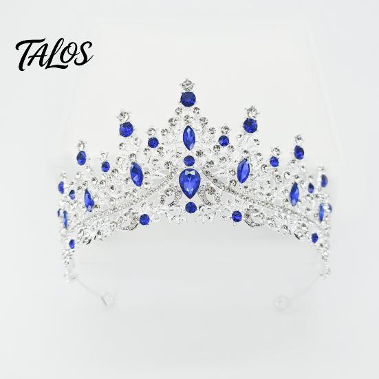 Diamond Appearance Crown Women Sparkling Rhinestones Inlaid Bridal Tiara Secure Fit Rhinestone Lightweight Princess with Curved Ends Pins Hair