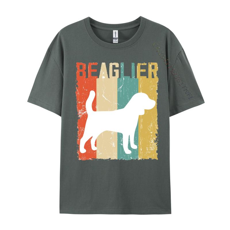Beaglier Vintage Retro Classis Dog Tshirt Funny Shirt Cotton Student Unisex Tees Group Tshirts Design Plain