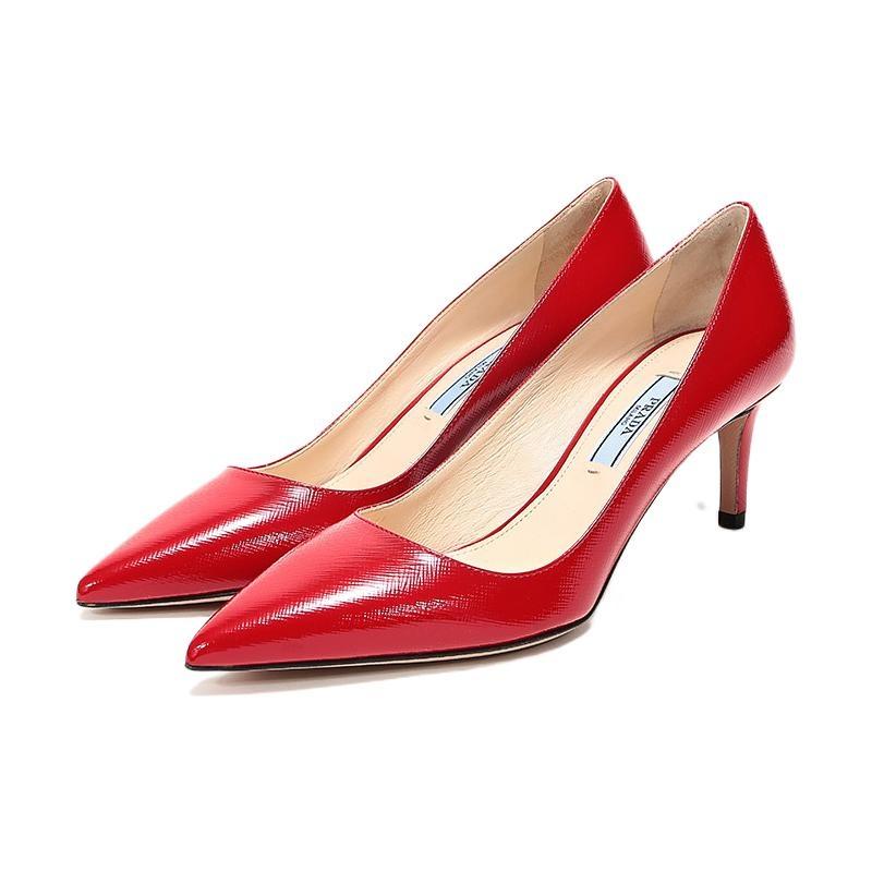(WMNS) PRADA Pointed Saffiano Leather Heels 'Red' Women's 1I834I_3A9S_F0011_F_065