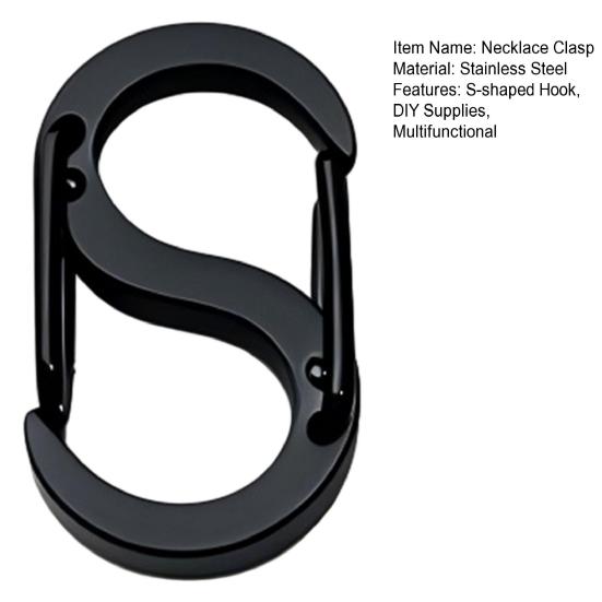 Nerezová přezka na náhrdelník Hák ve tvaru S Klipový konektor Řetízek na náramek DIY Klíčenka Šperky Kovová dvojitá karabina