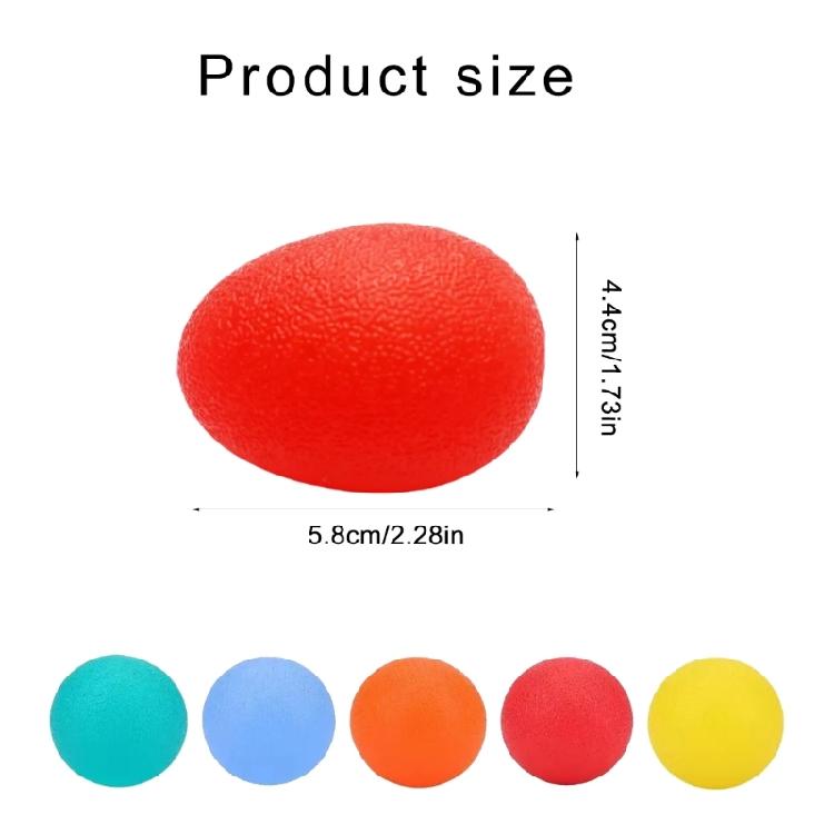 5Pcs Stress Relief Balls Hand Exercisers Stress Reliever Silicone Grip Strength Trainer Wrist Exercise Equipment