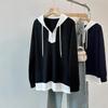 Sweatshirt for Women Cotton Oversize Hooded Thickened Loose Half-high Neck Casual Pullover Long Sleeve Sweatshirt Top