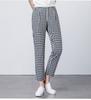Black and White Plaid Pants Women's Nine-point Pants Korean Version of Thin Harlan Pants High Waist Summer Thin Casual Pants Thousand Bird Plaid Pants