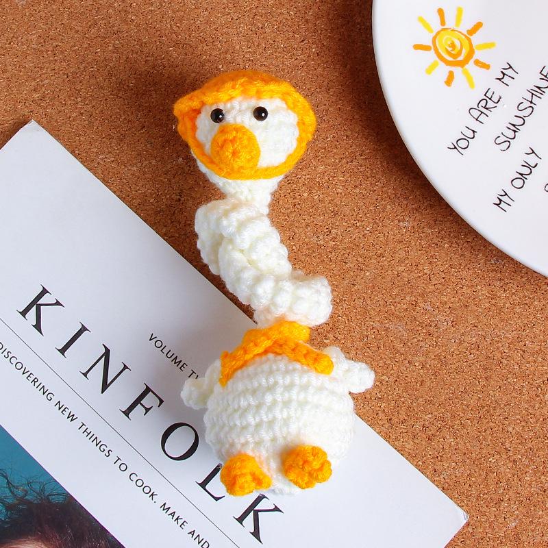 Charming Crochet Fruit Keychain: Persimmon & Strawberry Wool Pendants