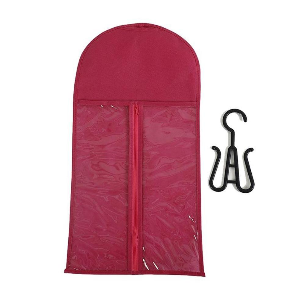 with Hanger Wig Bag Transparent Clothes Dust Cover for Virgin Hair Weft Clip In Hair Extension