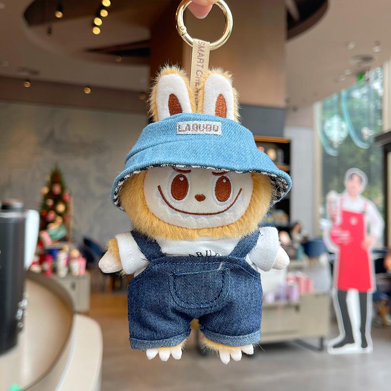 Høy Kvalitet Tegneserie Søt Labubu Figur Nøkkelring Morsomt Anheng Kawaii Ryggsekk Dekorasjonstilbehør Bursdagsgaver
