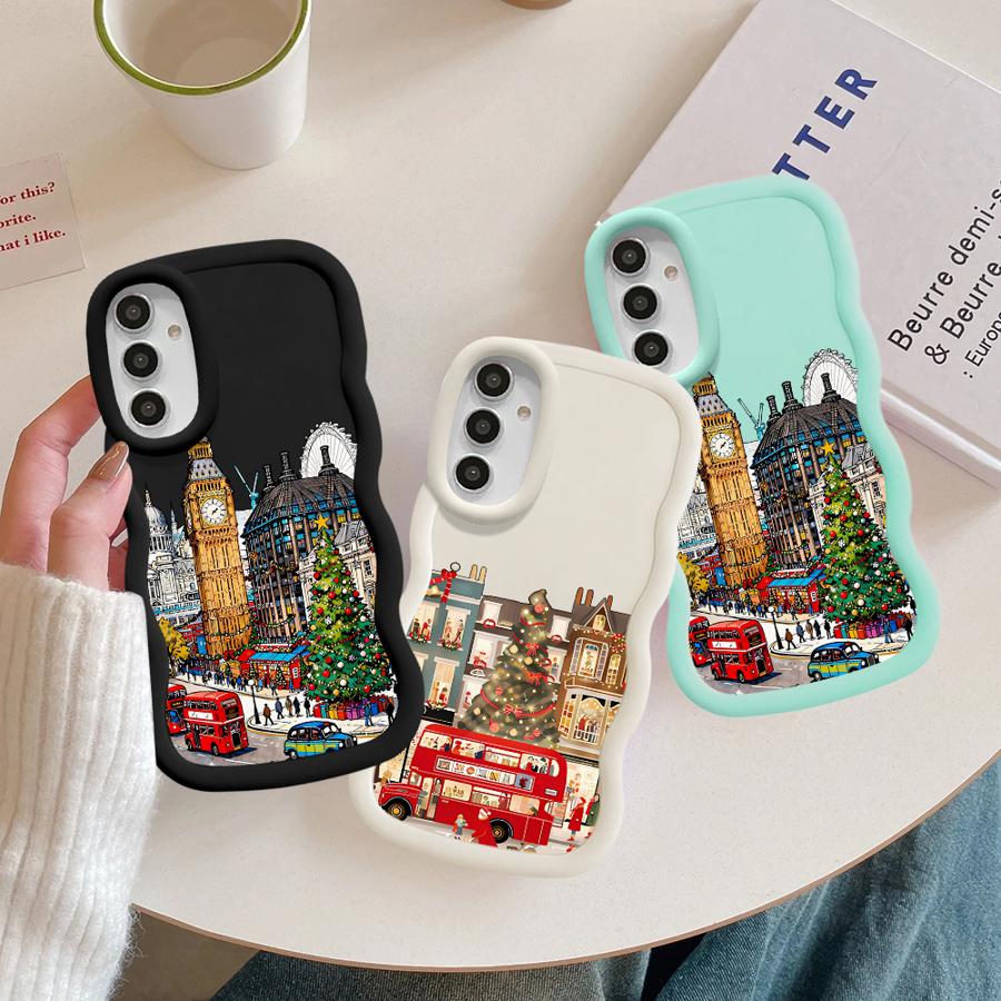 Christmas Winter Scenery Soft Phone Cover Case for Samsung Galaxy A13 A12 A11 A15 A14 A21s A16 A52 A53 A23 A22 A06 A03 A33 A05