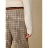 INMAN Women's Miu Series Plaid Wool Blend Wide-Leg Pants