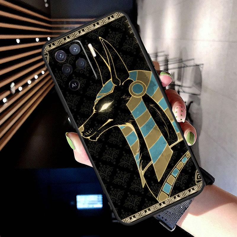 Egypt Nefertiti Anubis Ankh Case For Oppo A78 A98 A18 A38 A58 A60 A80 A40 A77 A57 A17 A74 A54 A94 A96 A76 A16 A15 A5 Pro