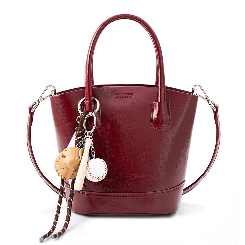 

Ретро красная сумка-ведро для женщин, Нишевая свадебная сумка для невест осенью и зимой, Ручная сумка-кроссбоди для поездок на работу красный