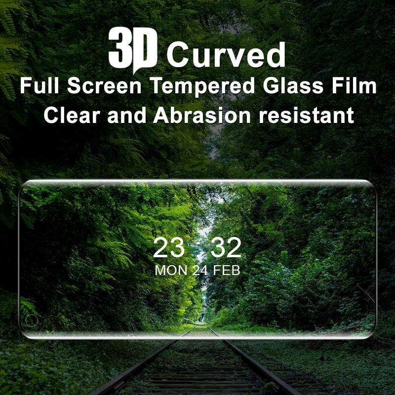 IMAK 3D Curved Tempered Glass Full Screen Covering Film Side Glue for Oppo Find X3/Find X3 Pro